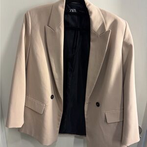 Zara Tan Oversized Blazer